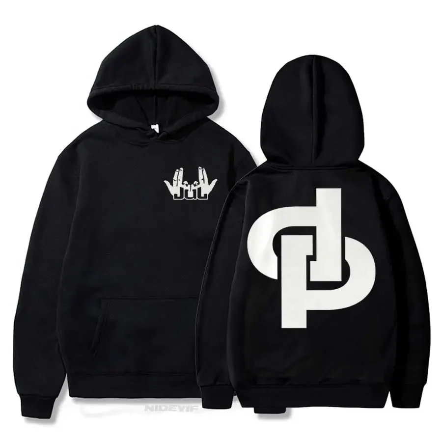 Sudadera con capucha del rapero francés Jul Tour 2026 para hombre y mujer, ropa de calle de hip hop, sudadera informal suave