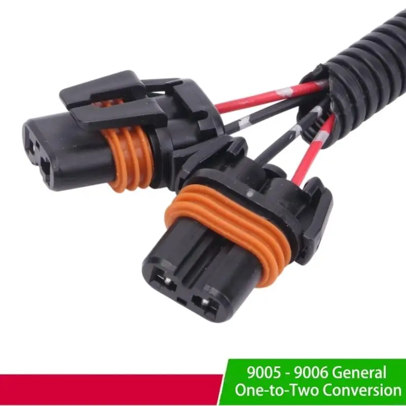 M76E High Temperature Resistant 9005 9006 HB3 HB4 Female Adapter Bulb Wiring Harness For Easy Installation