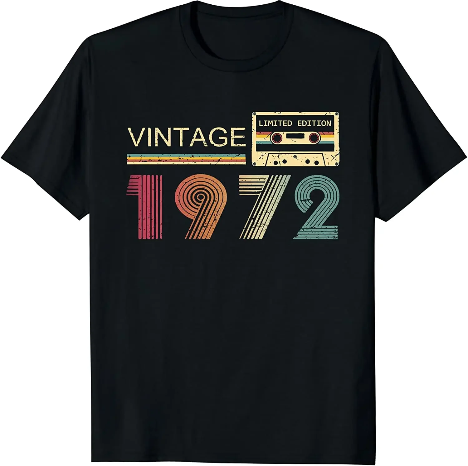 

Cotton Vintage 1972 T Shirts for Men 50th Birthday Gifts for Men Husband Funny Retro Inspired Graphic Tee Shirt