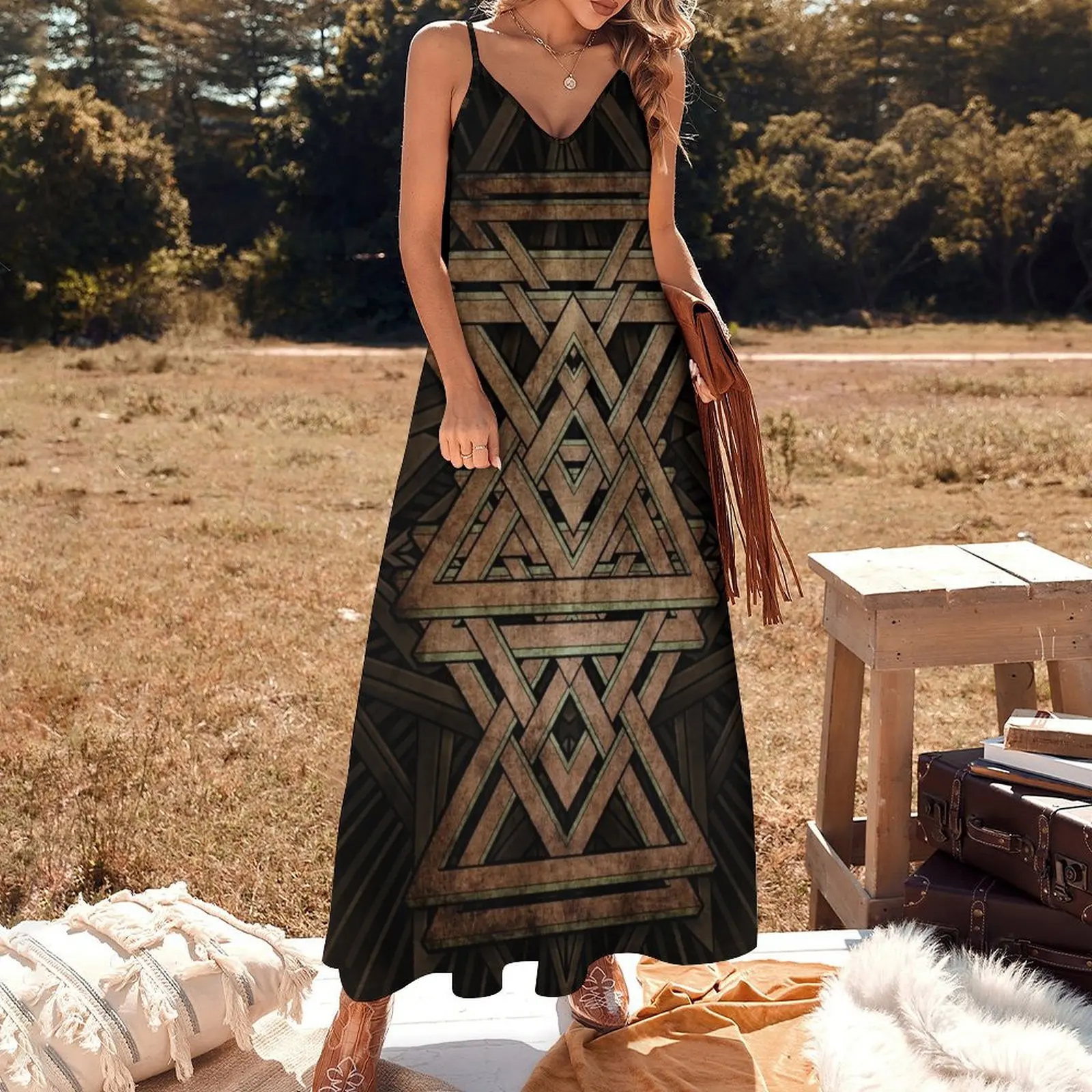 Infinity hourglass symbol Sleeveless Long Dress dresses ladies 2025 summer Clothing Dress