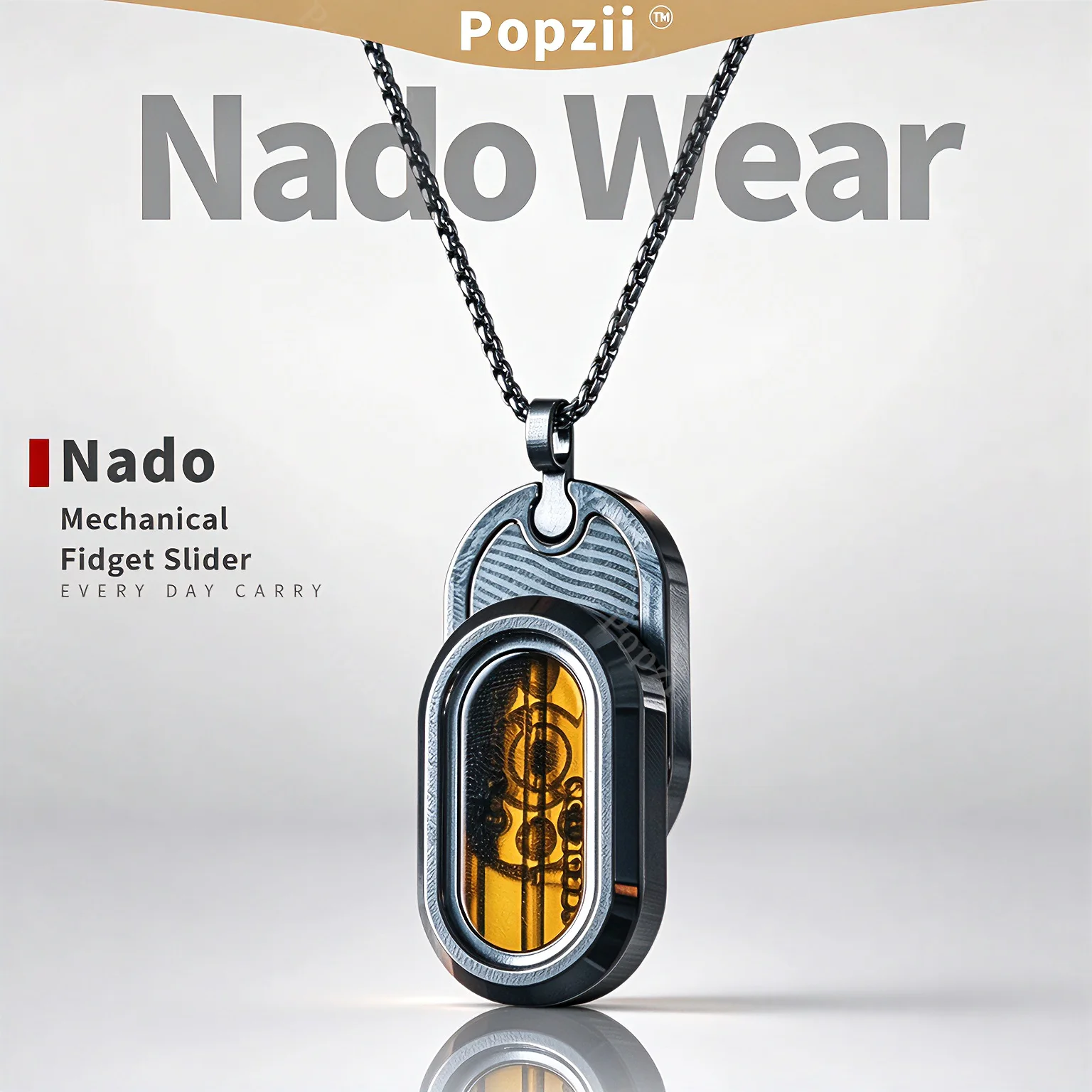 Nado EDC Nado Wear Mini Fidget Slider Rotates Left And Right 360° Fidget Toys For Adults Anxiety Relief Gadgets Metal Fidget Toy