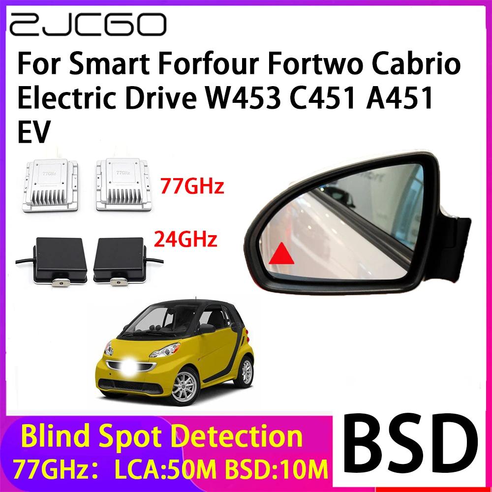 ZJCGO Car Blind Spot Detection BSD Radar Detection System for Smart Forfour Fortwo Cabrio Electric Drive W453 C451 A451 EV