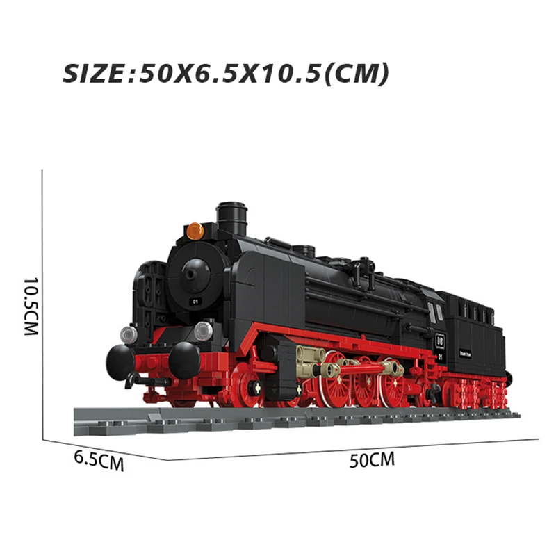 59004 BR01 Steam Simulation Train Model Building Block Train Small Particle Children\'s Assembly Toy Boy Adult Birthday Gifts