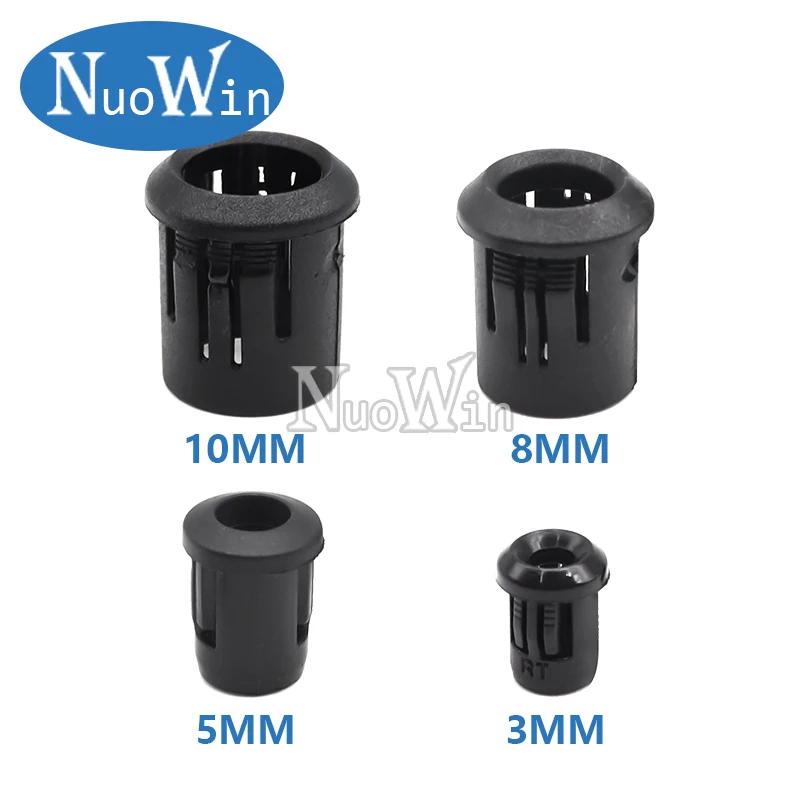 10pcs Black Plastic Lamp Bases 3mm/5mm/8mm/10mm LED Diode Holder Black Clip Bezel Socket Mount DIY Light Emitting Diode