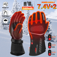 Windproof Moto Heated Gloves Outdoor Riding Electric Heating Gloves Touch Screen Winter Warm Skiing Self Heating Gloves