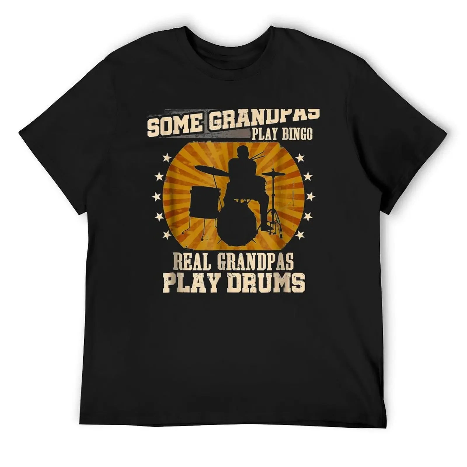 Mens Drummer Grandpa - Real Grandpas Play Drums T-Shirt oversized graphic tee baggy shirts mens champion t shirts