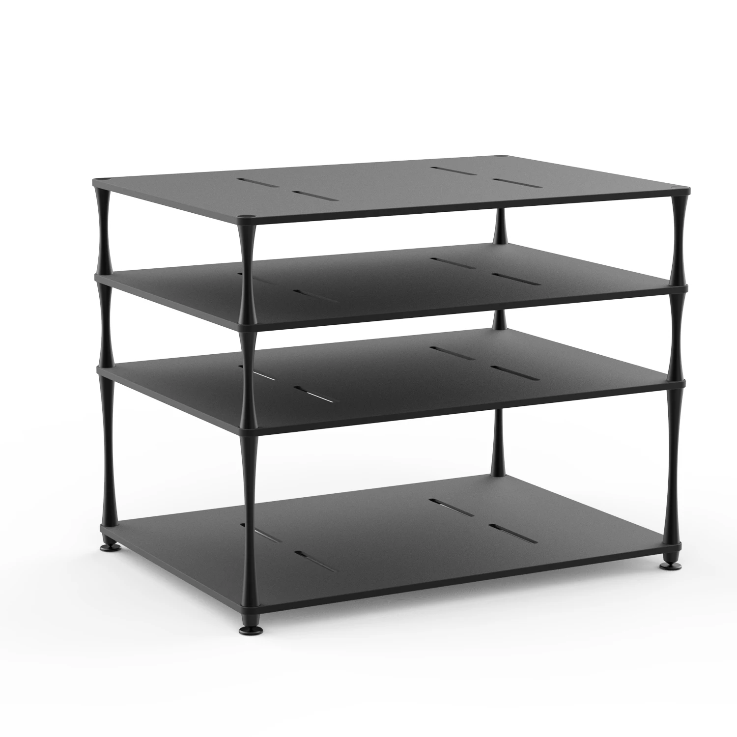 DD ddHiFi HS550 HiFi Display Stand for Desktop DAC Amp, ciepły szary, chłodny szary, różowawy szary, anodowane srebro i piaskowa czerń — zdjęcie produktu 5