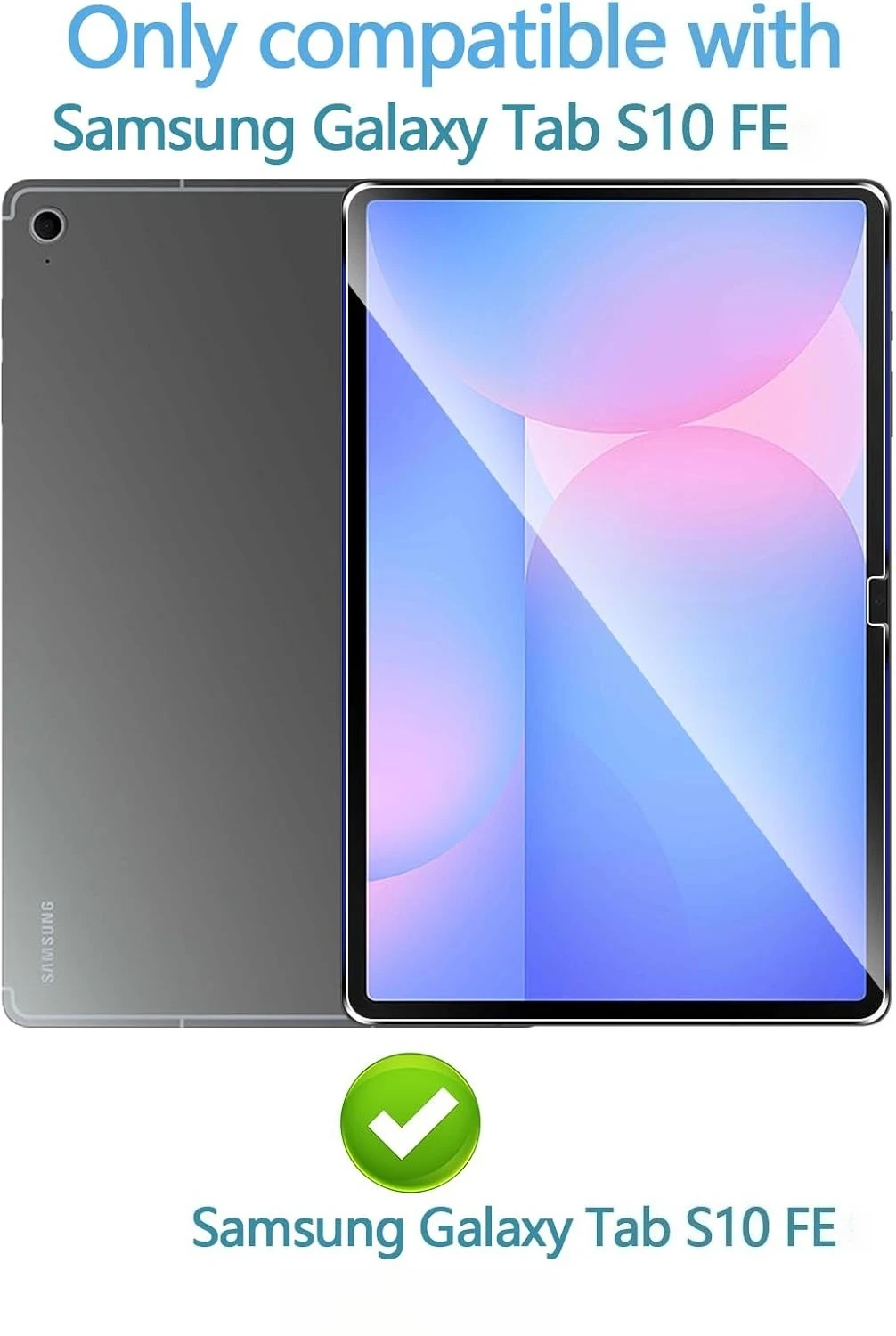 2 Pack for Samsung Galaxy Tab S9 S10 FE Screen Protector Tempered Glass Tablet film 9H Hardness High Definition Full Coverage