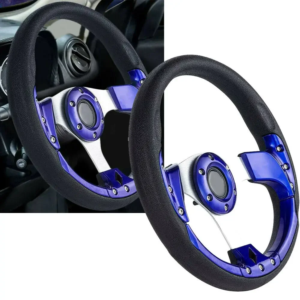 13 inch/320mm/6 bolt PVC car modification steering wheel black/carbon fiber retro racing game drifting sports car universal