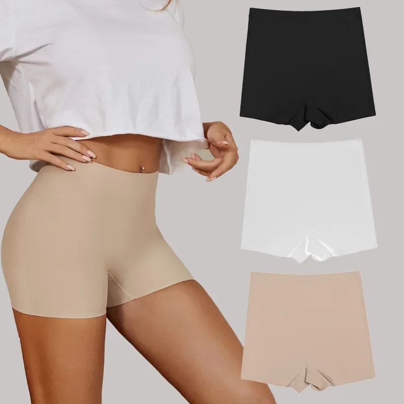 Ice Silk Safety Shorts Pants Women's Seamless Short Spandex Shorts Under Skirt Underwear Breathable No Curling Boxers for Women