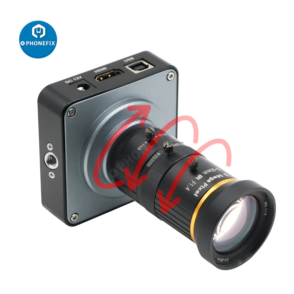 38MP 60FPS Công Nghiệp Máy Ảnh Sống Dòng Camera 1/2.7 "CS Núi F1.4 5-50Mm Ống Kính Varifocal Cho Phát Sóng Trực Tiếp Ghi Âm