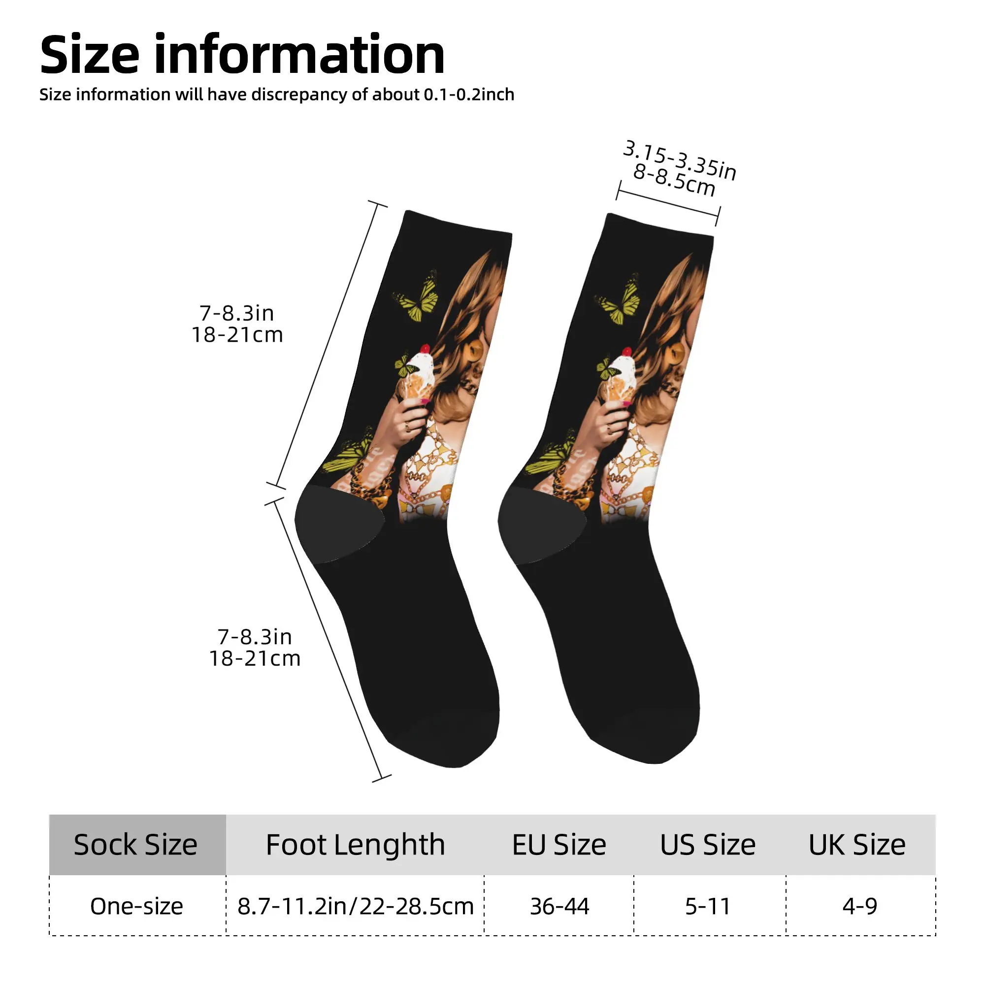 جوارب سيدني سويني الشتوية على شكل فراشة جوارب مضحكة للجنسين للرجال جوارب ناعمة جرافيك للجري جوارب مضادة للانزلاق #5