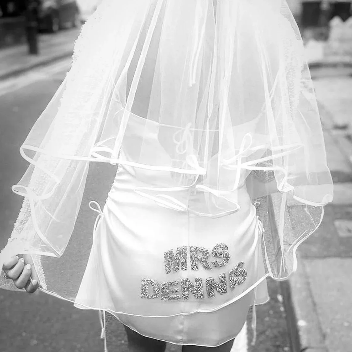 

Personalised Mrs Name Sparkle Hen Party Bachelorette Veil Mrs Bride To Be Bridesmaid Wedding Gift Decoration Hen Party Supplies
