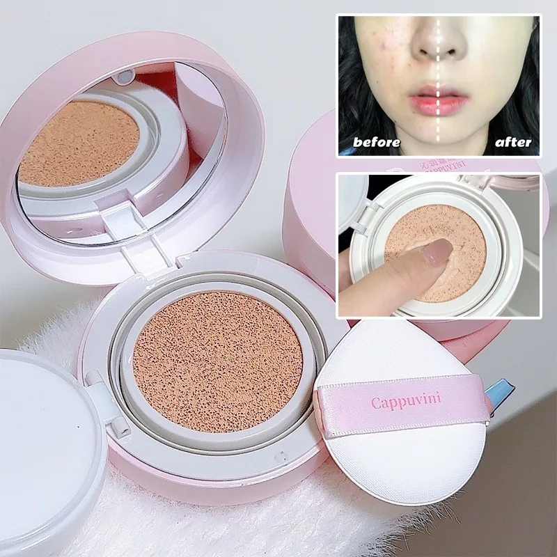 Cappuvini BB Cream Air Cushion Foundation Matte Full Coverage Waterproof CC Cream Concealer Soft Face Makeup Base Cosmetics