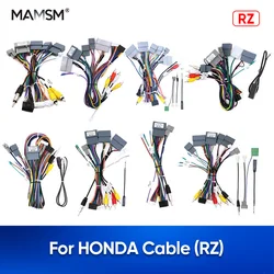 MAMSM 혼다 CRV 어코드 시빅 엘리션 오디세이 핏/재즈 RZ 자동차 라디오 안드로이드 전원 케이블 와이어링 하네스