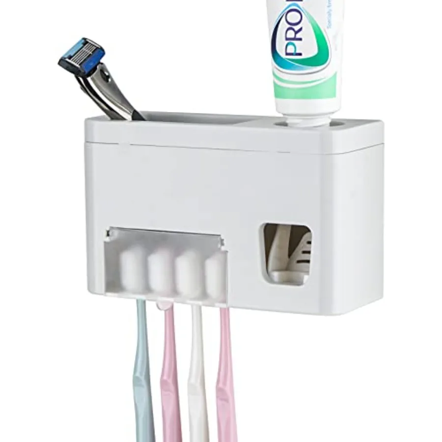 

Держатели для зубных щеток LUEXBOX с самоклеящимся креплением, настенные, многофункциональные, с крышками, автоматический дозатор зубной пасты