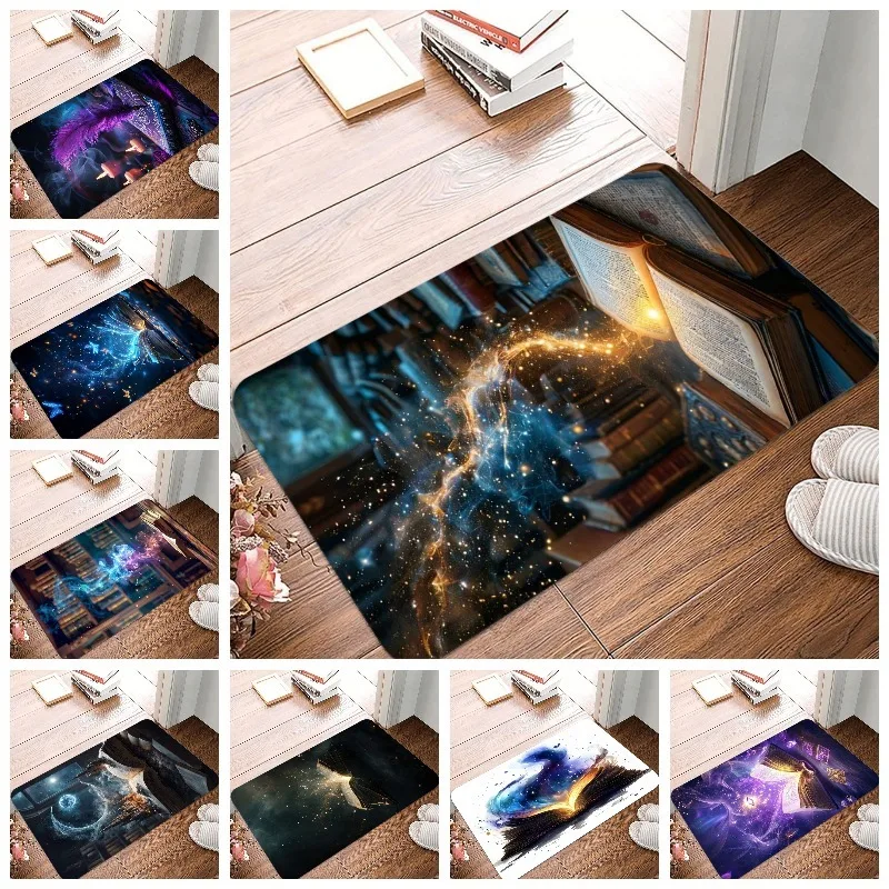 Magic Book Printing Non-Slip Small Rug Waterproof Easy To Clean Floor Mat for Indoor Outdoor for Use Durable Home Decor Novelty