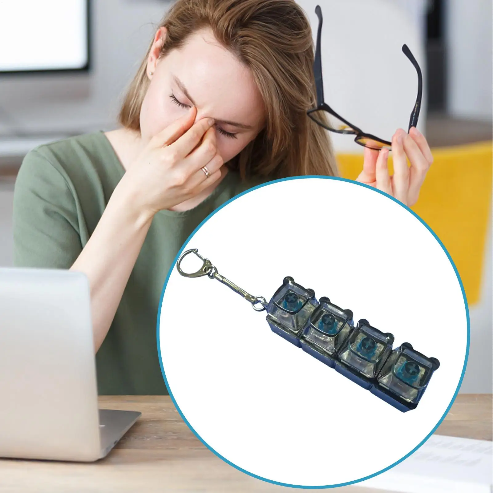 

Механическая клавиатура-антистресс с подсветкой, портативная игрушка-фиджет для снятия стресса, для студентов, взрослых, подростков, для дома