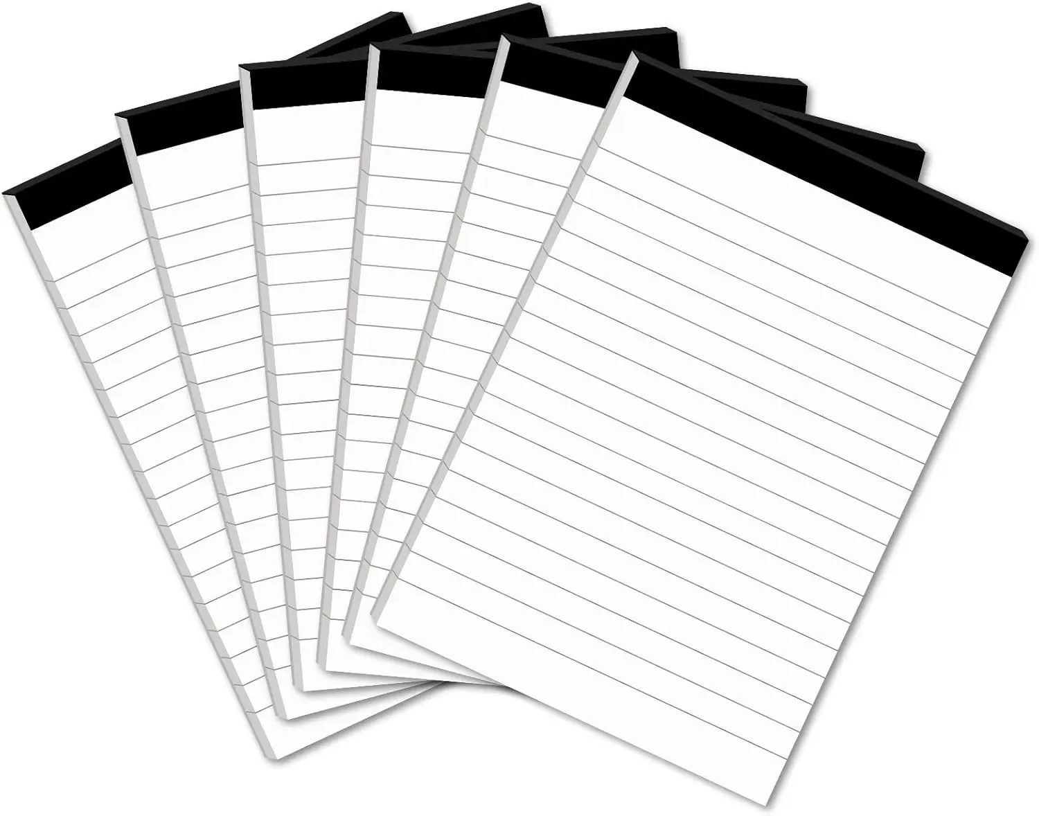 

6 Pack College Ruled Notepads 4x6 Inch, 31 Sheets Each, Perforated Tear Off Pads for Daily Planning