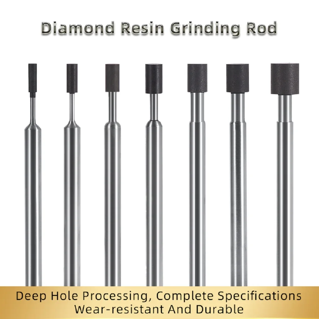 400-1000# SDC Resin Diamond Sintered Grinding Head 6mm Shank Inner Hole Grinding Rod For High Hardness Materials Polishing