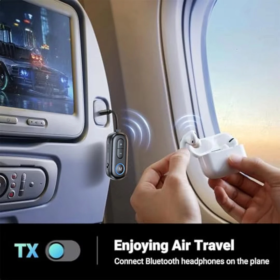 بلوتوث 5.4 سيارة استقبال الصوت الارسال 3.5 مللي متر Aux HiFi ستيريو محول الصوت اللاسلكي مع HD هيئة التصنيع العسكري لمجموعة السيارة المتكلم PC TV