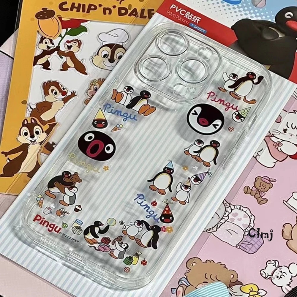 

Clmj Cute Penguin Luxury Phone Case for Oppo A3x A3 A60 A79 A98 A78 A58 A38 A18 A57 A76 A17 A74 A94 A36 A55 A15 Soft TPU Cover