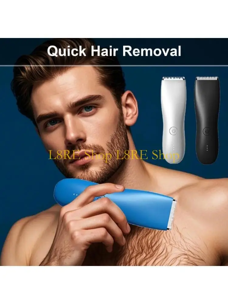 

L8RE триммер для волос в паху и на теле для мужчин, триммер для волос на лобке, мужской электрический водостойкий аккумуляторный