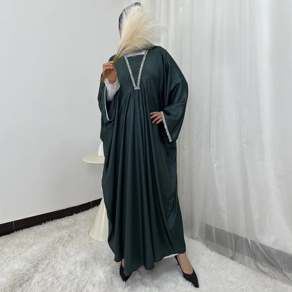 

Eid Abaya Women Dresses Jalabiya Muslim Modest Kaftan Long Robe Batwing Sleeve Morocco Dubai Abayas Islam Ramadan Vestidos