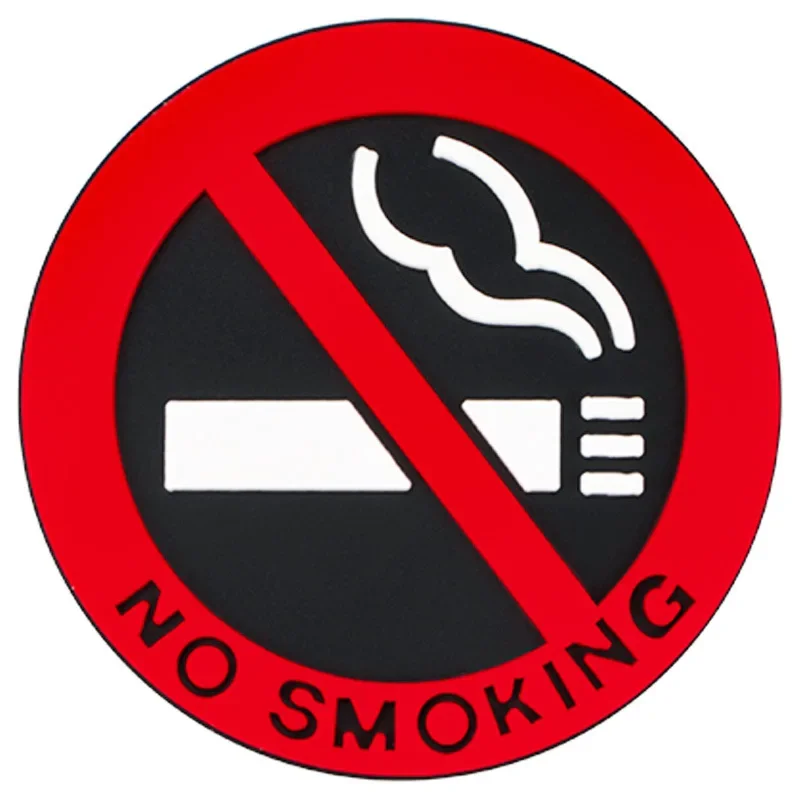 Hot Sale Brand new and high quality Auto Car Rubber Sticker No Smoking Sign Warning Logo Car Taxi Decal Sticker 5 Piece Creative