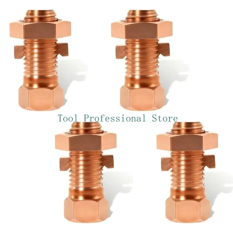 57QF 4lots Wire Connection Bolts For 4 To 8 Gauges Bare Conductors Offering Mechanical Strength