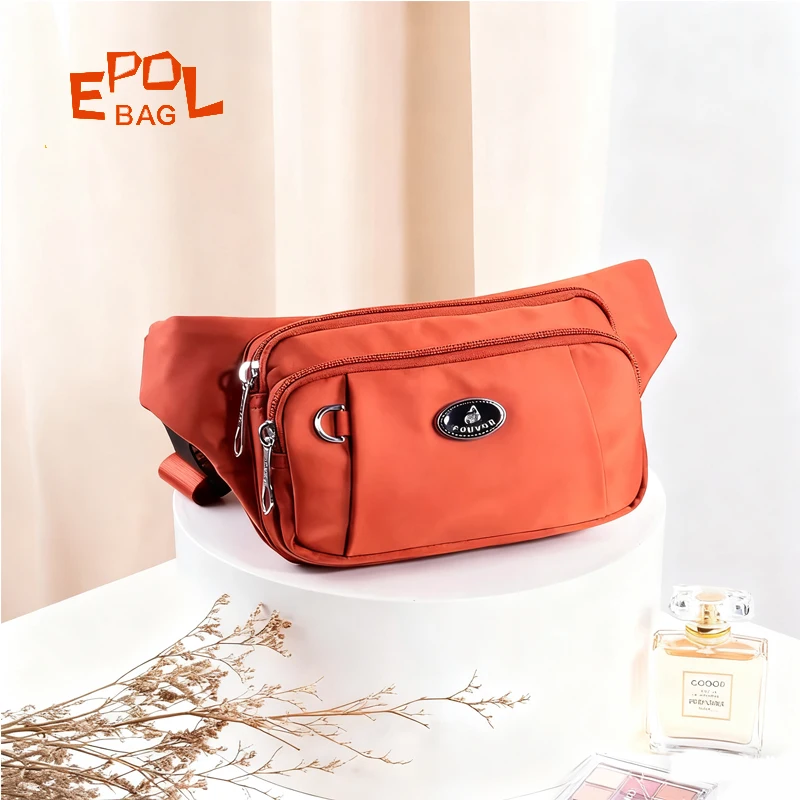 

Женские поясные сумки EPOL, новинка 2025, дорожная маленькая поясная сумка через плечо, женская поясная сумка с несколькими карманами, водонепроницаемая нейлоновая сумка 2786-21