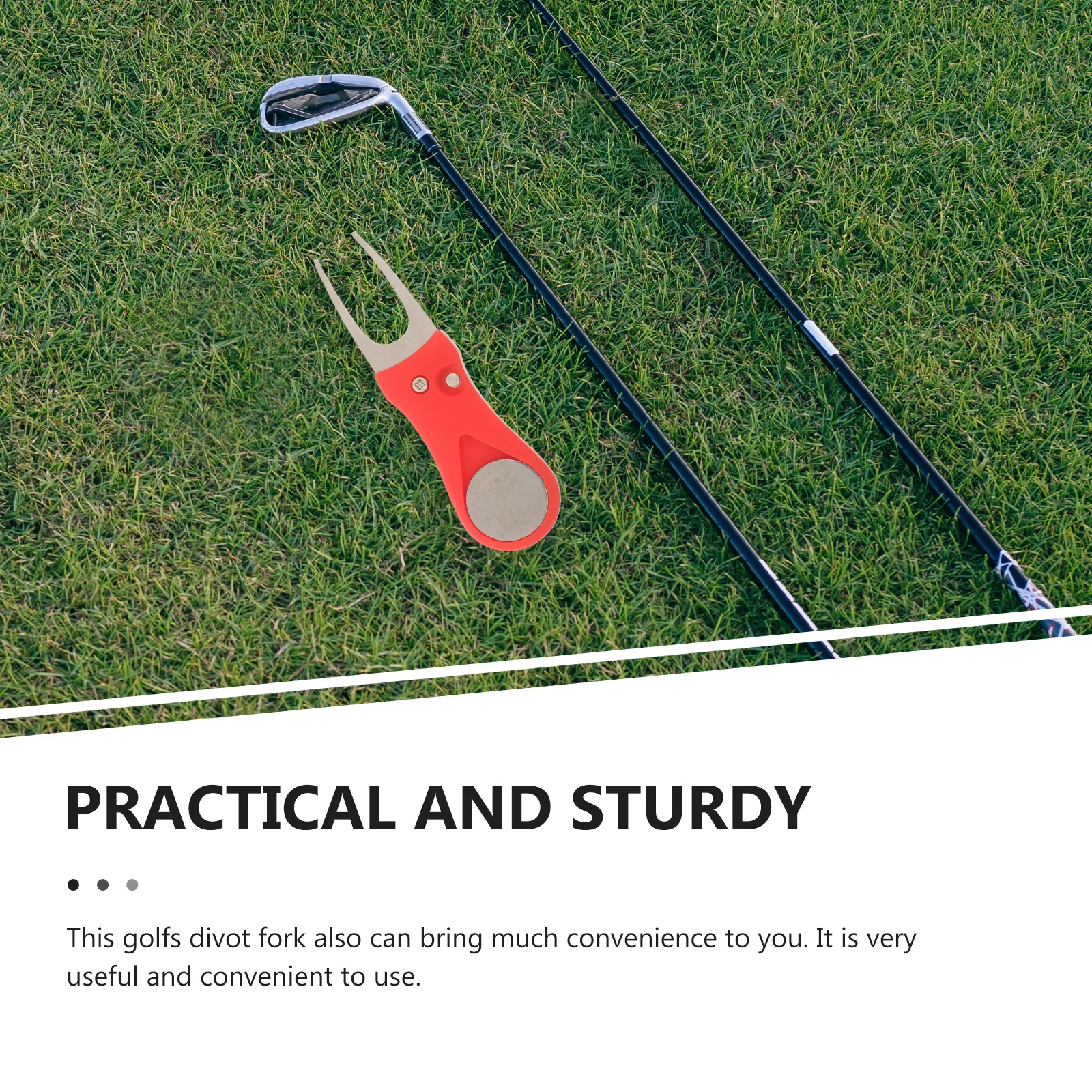 جولف ديفت إصلاح شوكة المحمولة دائم العشب تحديد أداة كرة جولف ماركر ديفوت أداة إصلاح الحديقة المهنية الكرة ماركر #6