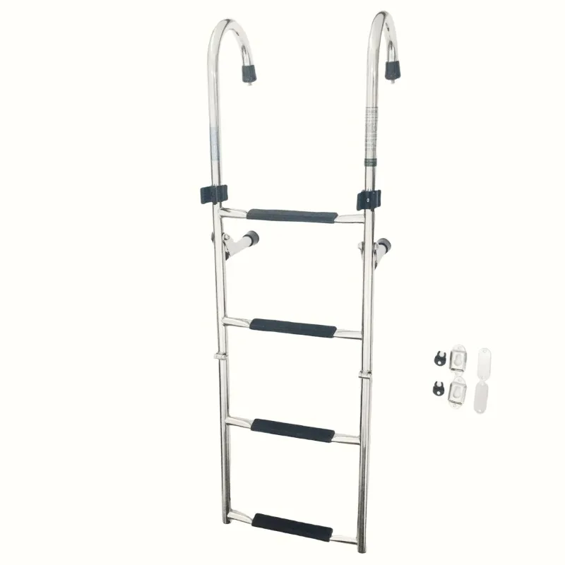 

304 stainless steel folding ladder, deck water ladder