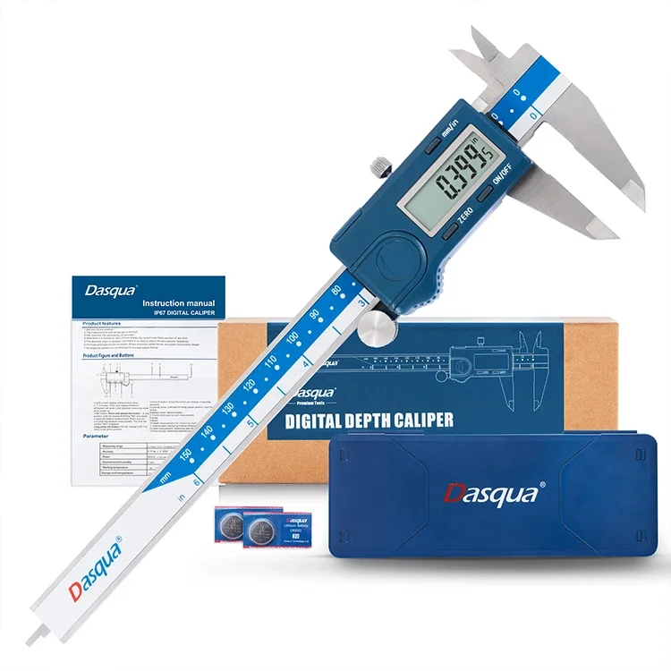 

In Stock Dasqua 0-150mm 0-6" High Accuracy Stainless Steel Left Hand Electronic Digital Vernier Caliper Measuring Tool