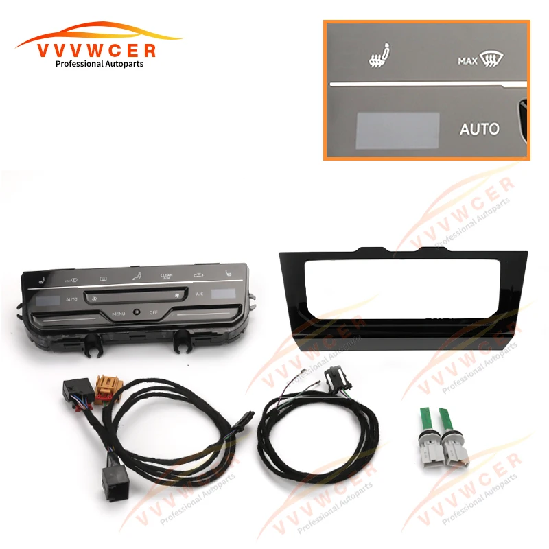 For Volkswagen Passat B8 LCD Air Conditioner Switch Panel Front Heating Seat Climatronic Air Climate Switch Set