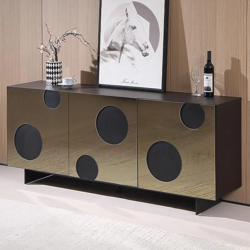 

Dining side cabinet new light luxury high-end art high-end designer living room home wall integrated storage