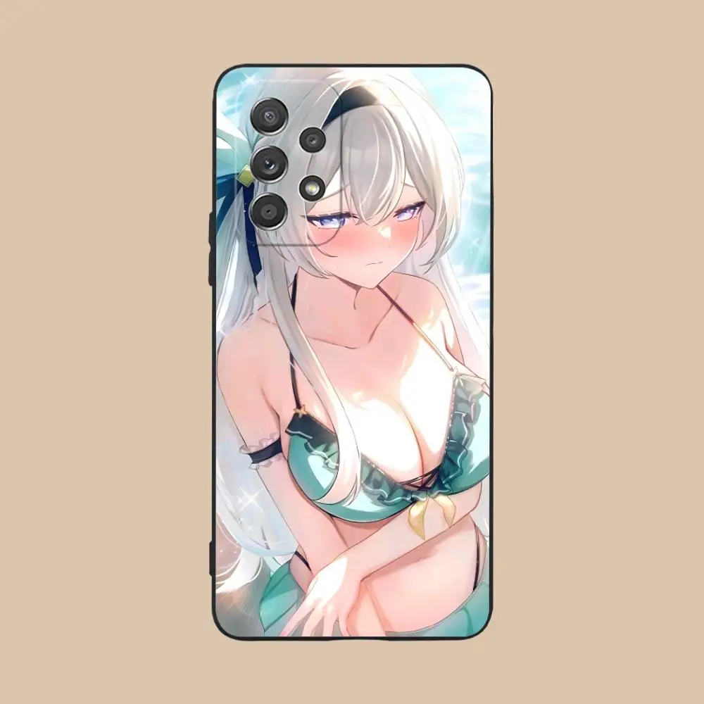 حافظة لهاتف سامسونج جالاكسي A73 72 71 70 56 55 54 53 52 36 35 34 23 16 15 5G لون واقي جميل لطيف هنتاي Waifu Girl
