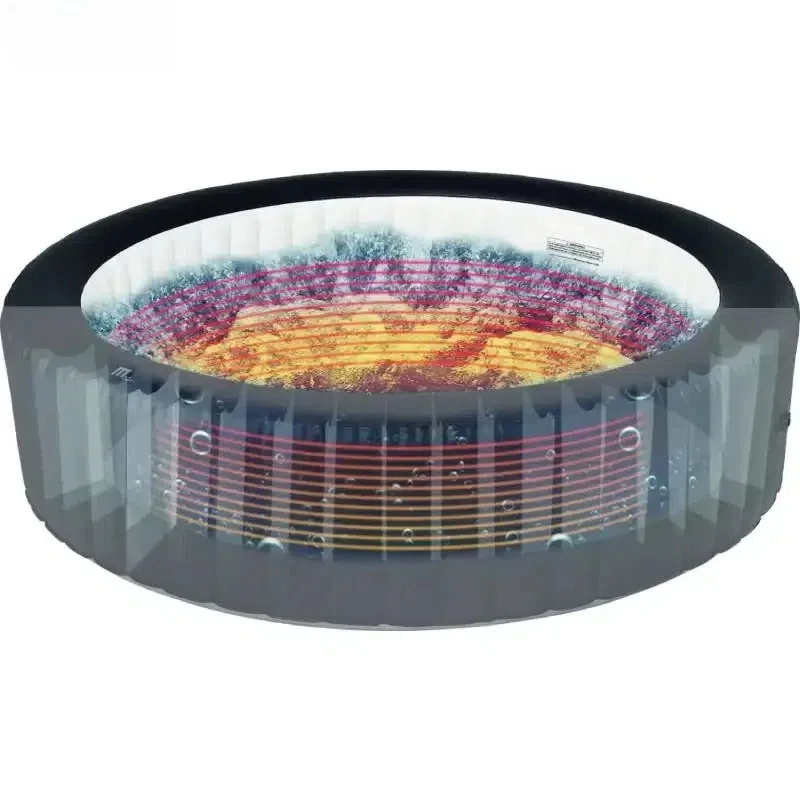 Inflatable Hot Tub Spa 2 Person Portable Outdoor with Massage Function Soothing Jets and Cover