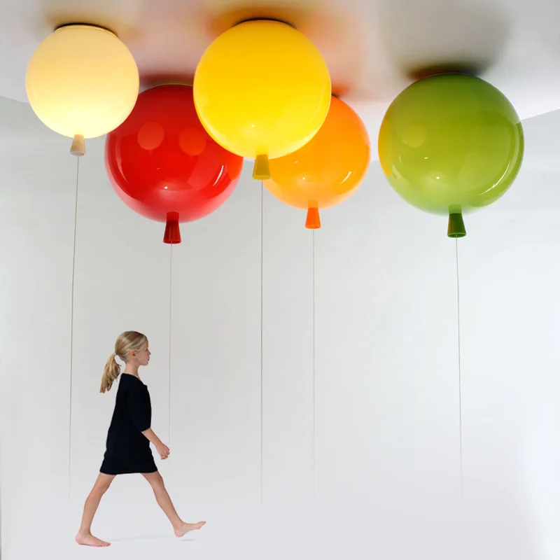 Modern Children's Room Balloon Ceiling Lamp Creative Bedroom Balcony Lamp Acrylic Colorful Kindergarten Decorative Lamps