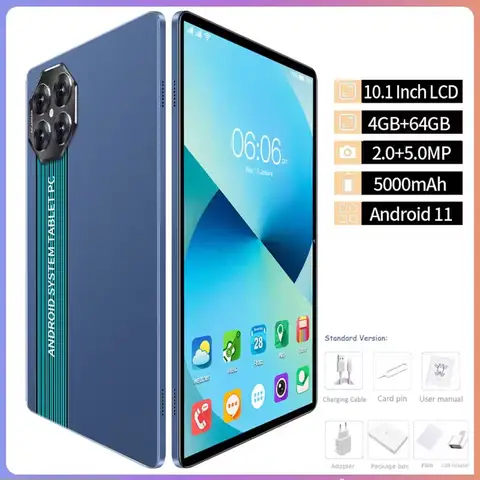 새로운 10.1 인치 안드로이드 태블릿 Pc Google Play Octa Core 듀얼 카메라 듀얼 SIM 3G 전화 통화 Wifi 태블릿 4GB RAM 64GB ROM