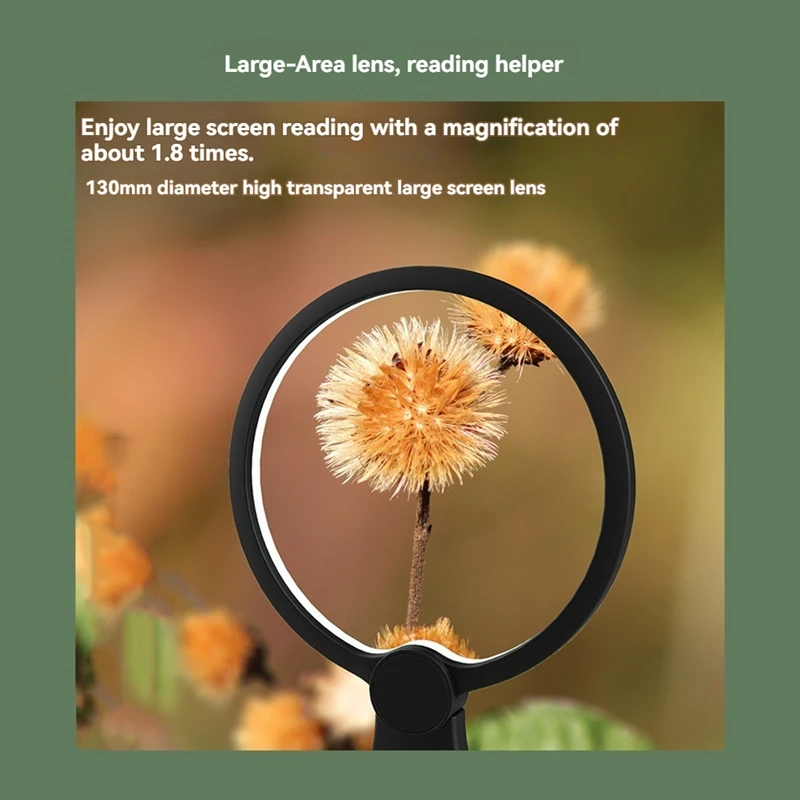 Neck Handheld Desktop Large Lens Magnifier With 24 LED Lights Multi-Purpose  Portable HD Magnifier Elderly Reading