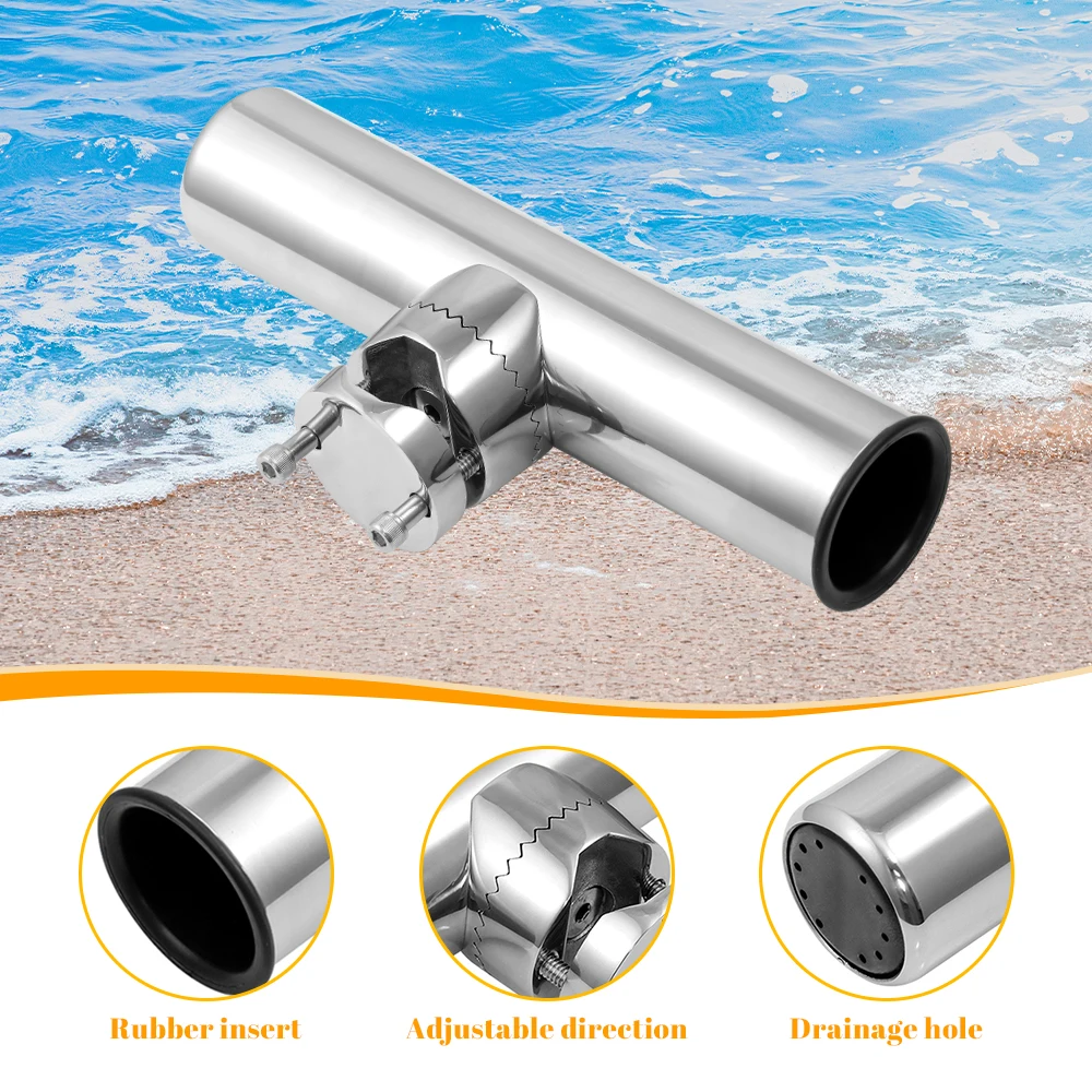 (1 قطعة) الأجهزة البحرية 316 الفولاذ المقاوم للصدأ الصيد رود حامل رف دعم للسكك الحديدية 19-25 مللي متر 25-32 مللي متر 32-50 مللي متر اكسسوارات للقوارب