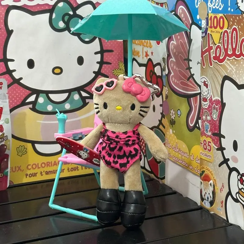 14 cm anime Hello Kitty creativo gamba lunga peluche bambola Kawaii portachiavi ciondolo pp cotone riempimento imballaggio decorazione regalo