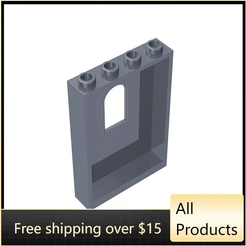 Высокотехнологичные сборные детали 60808 стены, 10 шт., 1x4x5 Вт/набор изогнутых строительных блоков со швом, сменные детали, игрушки для детей, подарки