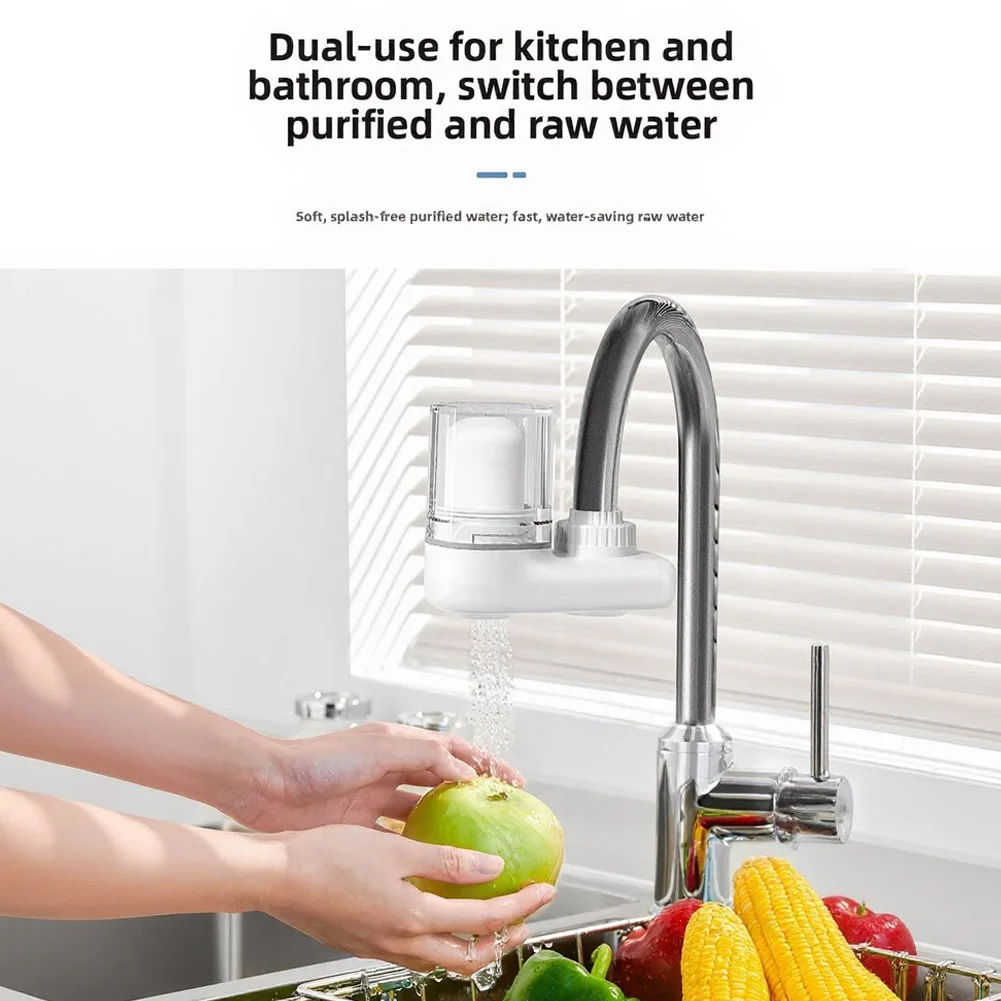Five-Layer Faucet Water Filter For Kitchen Sink, Washable Purifier No Electricity Needed, Easy Install Cold Hot Water Cleaner