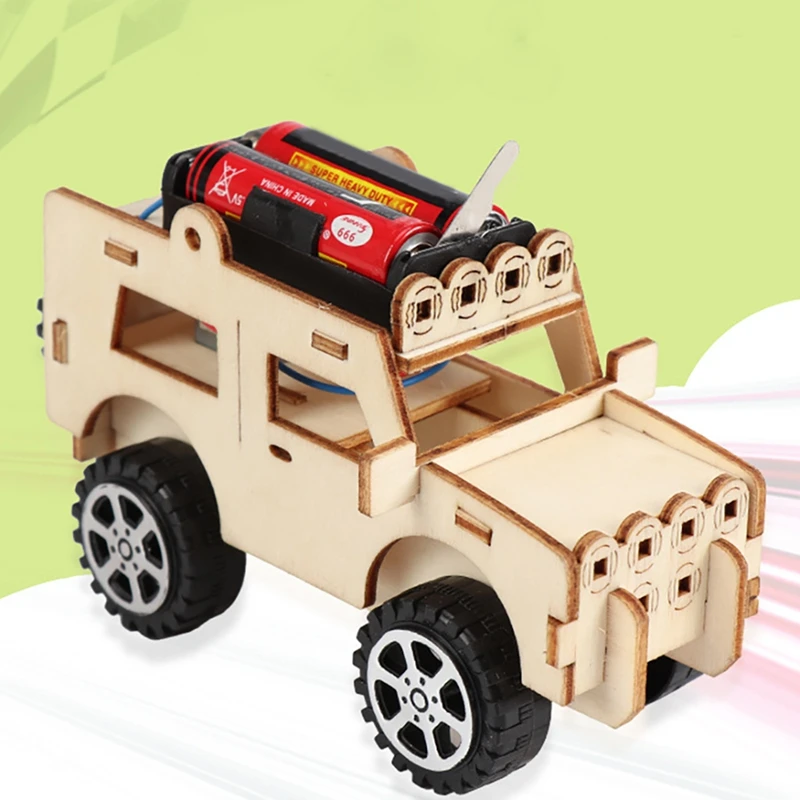 DIY Electric For Jeep Model Kits Kids Student Scientific Experiment Vehicle Toy Scientific Experiment Manual Assembly