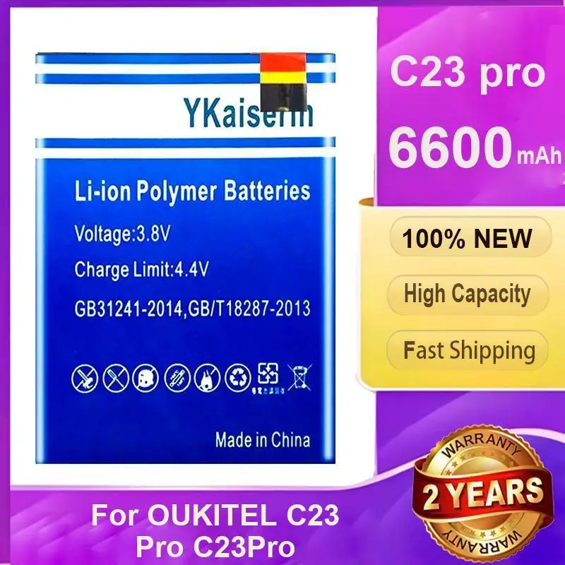 

Mobile Phone Battery 6600Mah For Oukitel C23 Pro Prolonged Performance Environmentally Friendly