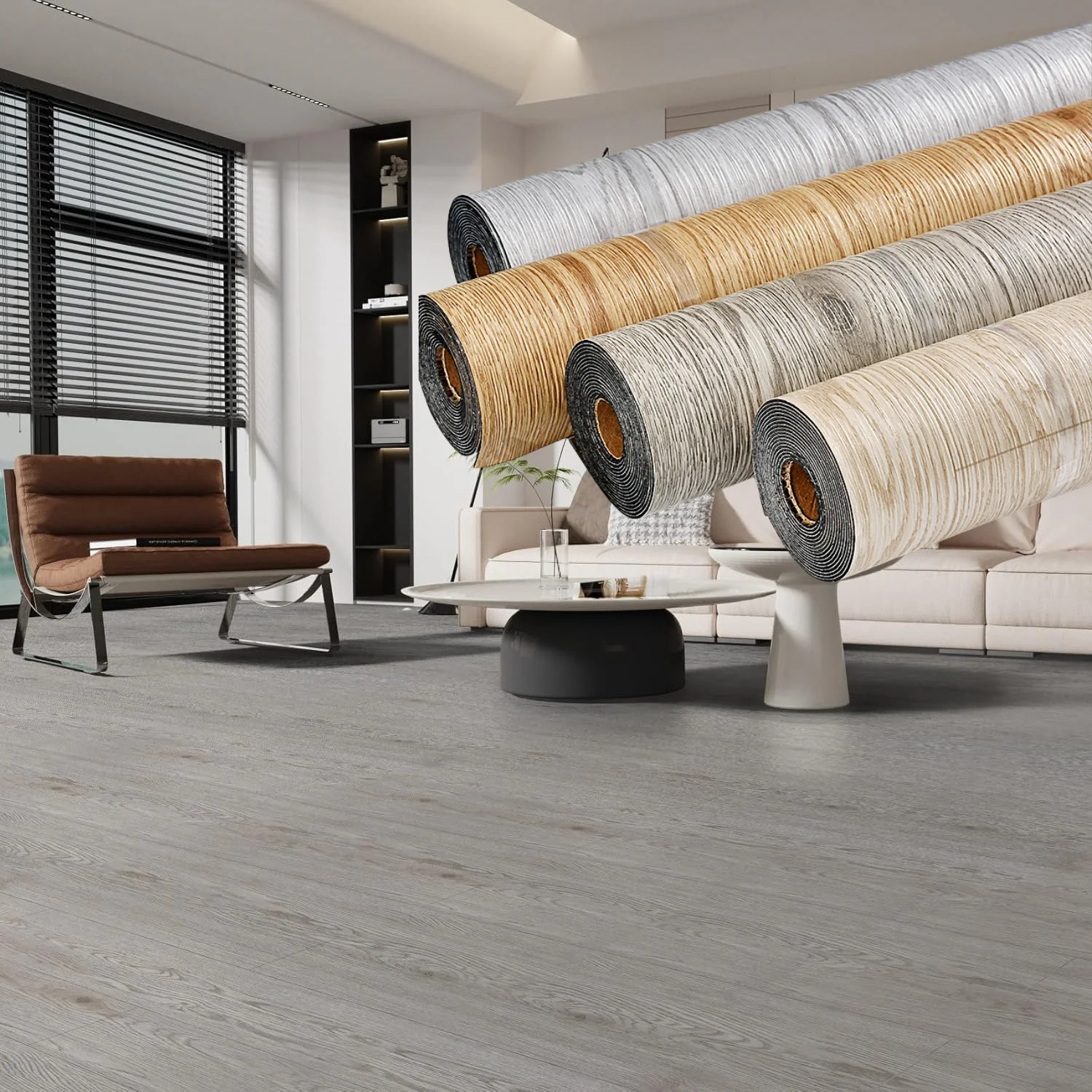 1PC 118.11x15.75in Wood Grain Wallpaper Peel and Stick Flooring Waterproof Floor Sticker Room Decor Pegatinas De Pared