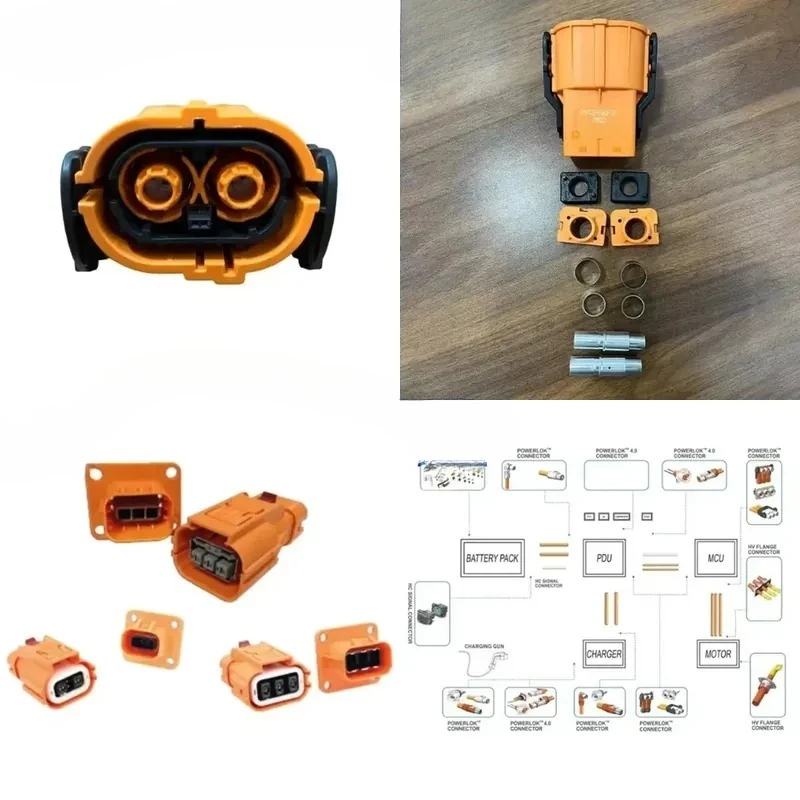 Industrial Grade Automotive Wire Harness Socket Plug IP67/IP6K9K 2-Pin Metal Adapter Connector Kit