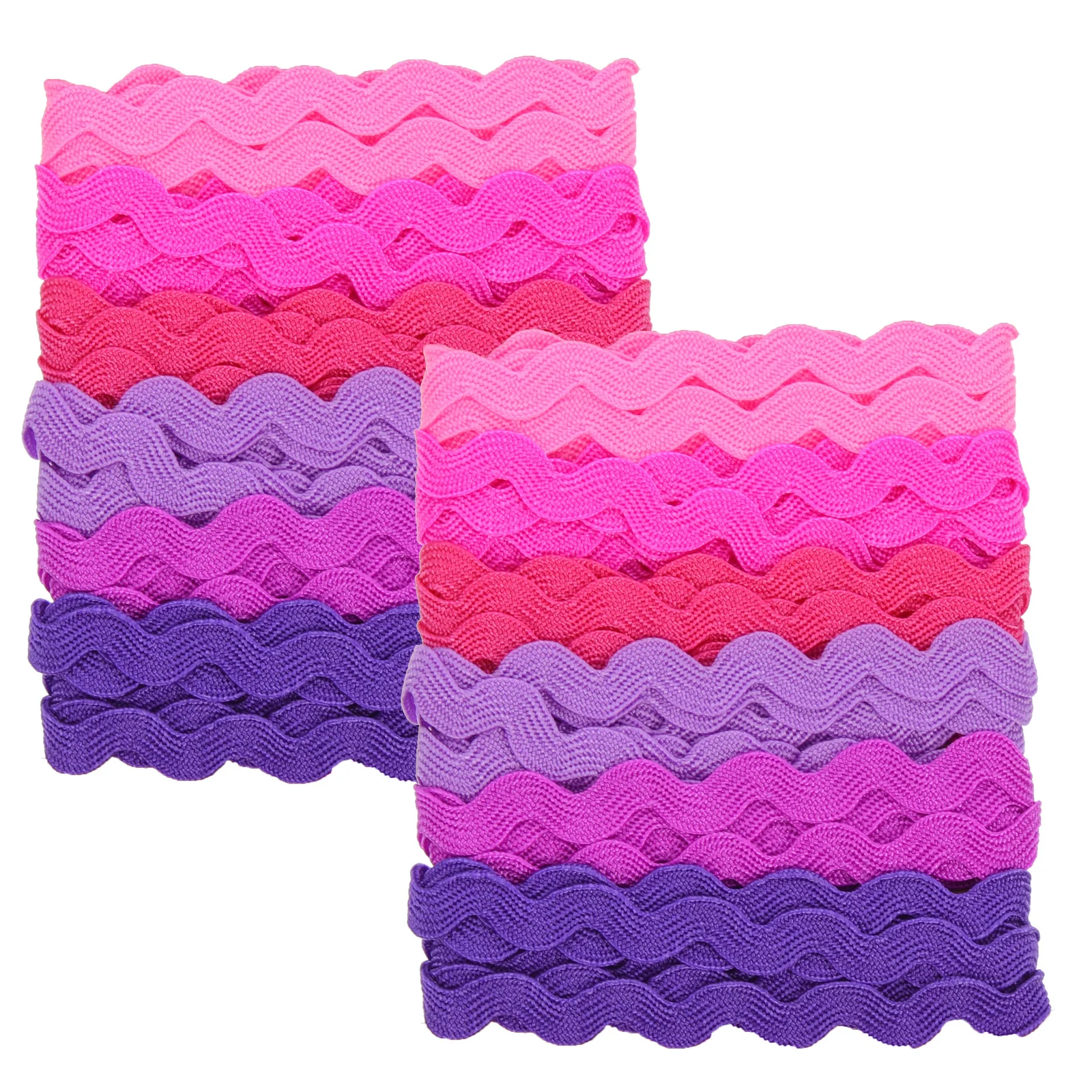 

2pcs Colorful Wavy Trim Ribbon Clothes Dress Trims Wear-Resistant Sewing Material For Crafts Pillowcases T-Shirts Wrapping